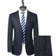 丨Lilang丨Autumn and winter men's high-end business casual suit suit slim formal suit groom wedding dress two-piece set gray blue 2XL (recommended 135-150Jin Jin equals 0.5 kg)
