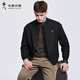 Dances with Wolves Goose Down Liner Baseball Collar Wool Jacket Men's 2025 Autumn and Winter New Warm Men's Jacket 1003 Black 001 XL (180)
