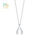 Chow Sang Sang Pt950 platinum wishing bone pendant for women without chain 89536P pricing