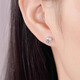 I Do Platinum PT950 Snowflake Diamond Earrings for Women Classic Six Claws Pair of Diamond Earrings Simple Temperament Men's Fashionable and Versatile Pair of Snowflake Diamond 50 Points Earrings