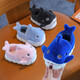 New Autumn and Winter Children's Cotton Slippers for Boys and Girls Indoor Cartoon Shark Slippers for Girls Baby Bag Heels Cotton Shoes Upgraded Version - Pink - Cotton 12 26/27 Size Inner Length 16CM