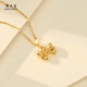 Zhou Taisheng 18K gold necklace bow pendant K gold pendant female birthday gift for girlfriend about 0.23g