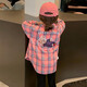 Girls' shirts long-sleeved spring and autumn 2025 new style children's tops spring girls big children plaid shirt jacket plaid shirt 150 recommended 140-150cm