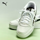 PUMA White Shoes Increased Thick Sole Tennis Style Sneakers Women's Casual Shoes SKYE 374764 White-Black-02 38