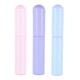 Silicone cover lip brush Q soft small portable round fingertip lipstick blending concealer brush mini novice makeup brush Haze blue (silicone) lip brush with cover 1 piece Haze