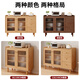 Chaobomu solid wood sideboard integrated wall tea cabinet rubber wood living room side cabinet storage cabinet small apartment kitchen cabinet solid wood color 120*40*95 (imported rubber wood)