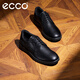 ECCO Leather Shoes for Men Commuting Derby Shoes Soft Sole Lace Up Men's Leather Shoes S Lightweight Mix 520304 Black 52030401001 41