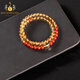 Banach red agate citrine bracelet full body transfer double circle yellow bracelet beads 6mm