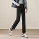 Yiyang (ESE-Y) Lycra stretch straight jeans for women plus velvet to keep warm 25 years new winter cigarette pipe pants black 28