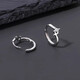 Nianfu Star Earrings 999 Men's Earrings Star Ear Rings Are Allergy-Free and Ear-piercing Personalized Handsome Trendy Men's Earrings Star Earrings 999 Silver