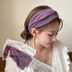 Hu Yihaoman pregnant women postpartum confinement hat spring and summer cotton spring and autumn windproof headscarf women's Baotou outing confinement headband purple 5cm