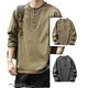 2025 new men's spring trendy brand retro Henry collar long-sleeved T-shirt casual sweatshirt new Chinese style thin bottoming shirt charcoal gray 2XL suitable weight 160-180Jin Jin equals 0.5 kg