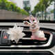 Yusenyi car perfume air conditioner air outlet car fragrance inlaid with diamond deer cute ornaments goddess car interior decoration supplies ABCD diamond ears 4 deer air outlet perfume clip
