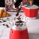 Bileti single and double valve Moka pot powder distributor, double powder ring, new simple grinder, anti-flying powder collector, suitable for double valve 2 cups, medium gear powder distributor