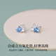 Lao Fengxiang light luxury sterling silver earrings for women 2025 new one-week earrings niche high-end women's birthday gift for girls TY596 romantic gift box one-week earrings seven-piece set