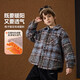ASK JUNIOR children's coat boys winter medium and large children's warm woolen coat shirt collar plaid jacket