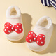 Deer Milli New Product Children's Slippers Girls Winter Non-Slip Waterproof Lightweight Warm Cotton Shoes 34 Years Old Baby Shoes Red Bow 15 Inner Length 15cm_150 Recommended Foot Length 14.5