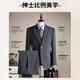 ROMON Suit+Vest+Trousers Suit Men's Business Professional Wedding Dress Jacket Sapphire Blue 3XL