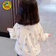G.duck bear print girls' style shirt spring and autumn loose casual long-sleeved baby Korean style fashionable children's shirt women's off-white regular 130