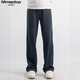 MMOPTOP Japanese Slim Straight Guard Pants Autumn Men's Drapey Loose Sports Casual Pants MXXK61 Sapphire Blue L