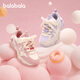 Balabala children's shoes children's sports shoes girls' shoes 2025 new autumn and winter shoes non-slip dad shoes plus velvet sweetness