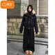 Mianzhizuoshandiaopai overcome hooded cotton coat for women winter new cotton coat plus velvet jacket down jacket large fur collar Feng 523 black high quality M 110-125Jin Jin is equal to 0.5 kg