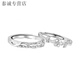 KZD Old Phoenix 999 sterling silver gardenia couple ring, a pair of living mouths, adjustable, niche and versatile, gardenia ring, couple, same style, same style jewelry box packaging