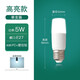 NVC LED light bulb E27 large screw small size cylindrical energy-saving bulb super bright insect-proof home living room chandelier bedroom light 5W positive white light E27