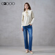 G2000 satin cloth/streamer stand collar/same style in shopping malls women's 2025 autumn and winter silky long-sleeved casual shirt