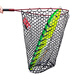 RAPALA aluminum alloy silicone net, lightweight, portable, retractable, anti-tangle, large mesh, deep net pocket, universal net fishing gear, black size L