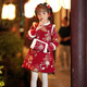 Pamino Hanfu Girls New Year Clothes Children New Year Clothes Winter Clothes Cheongsam Winter New Year Clothes Chinese Style Red 130
