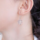 Meluxe platinum earrings for women, PT950 platinum earrings, birthday gift for girlfriend, wife, about 2.5g
