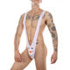 Men's thong cosplay high-cut one-piece thong men's Christmas gay underwear snowman cartoon white one size