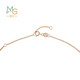 Chow Sang Sang colored gold necklace mint 18K rose gold lingering eight-pointed star necklace 91599N price 45 cm