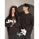 Benny Bear Beiyan Disney Couple Pajamas Women's Spring and Autumn Cute Mickey Long Sleeve Home Clothes Men's Large Size Soft Cotton Suit C20965 Women's M Size