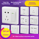 Bull pure sound surface-mounted switch socket multi-functional porous wall five-hole with USB high-power 16a air conditioning panel surface-mounted one-open five-hole single control