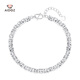 Aido Diamond pt950 platinum wide square square rice bracelet for women platinum imitation diamond cut super shiny weight 7.89 grams length 16+2cm width about 4mm