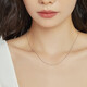 Chow Sang Sang Pt950 platinum white gold round beads, versatile plain chain bead necklace, women's model, 32141N price, 45 cm - 4.05 g (including labor cost 440 yuan)
