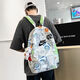 NBA VIBE-NIKE students' new graffiti schoolbags for boys and girls, primary school students, 3, 4, 5 and 6 students, junior high school boys and girls 610 black without pendants