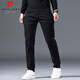Pierre Cardin jeans men's autumn and winter Korean style trendy elastic slim casual pants men's new high-end pants black 33