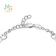 Chow Sang Sang Platinum Heart Shadow Series Heart Shape Platinum Bracelet Women 90420B Price 19cm 5.45g