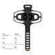 GUBP6 silicone strap bicycle mobile phone holder road bike mountain bike stem navigation integrated P6-black 2025 new model