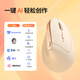 B.O.W Hangshi MD280L Ai ratón de voz Bluetooth inalámbrico ergonómico inteligente de modo dual mecanografía activada por voz oficina de escritura ratón recargable DeepSeek rosa mate-ratón ergonómico de modo dual Ai-versión de mano mediana y grande