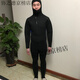 Diving thermal suit 5mm one-piece wetsuit men's thickened river suit with hood winter swimsuit surfing suit hooded thickness 5mm XS