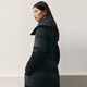 Ai Lai Song Jia's same style down jacket women's autumn and winter temperament short 90 goose down waist warm New Year jacket carbon black M