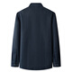 Li Meng winter men's warm shirt plus velvet thickened long-sleeved plaid shirt middle-aged dad wear 331 navy strip 3XL