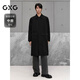 GXG men's black silhouette long windbreaker jacket G25X083006 black M