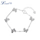 Lossot Fashionable Butterfly Platinum Bracelet Women's PT950 Platinum Butterfly Bracelet Girlfriend Wife Birthday Gift