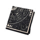 Shijanu's new cotton constellation printed American retro square scarf Ami khaki vintage women's headscarf headband black