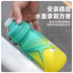 ROGTYO bicycle riding water bottle mountain road bike colorful gradient water cup portable squeeze sports water bottle water bottle rack yellow-green gradient 650ML water bottle + water bottle rack